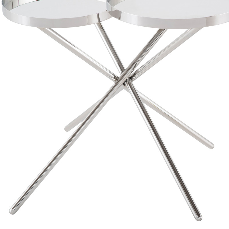 Olivia Silver Side Table   Midcentury   Side Tables And End Tables   by HedgeApple  Houzz