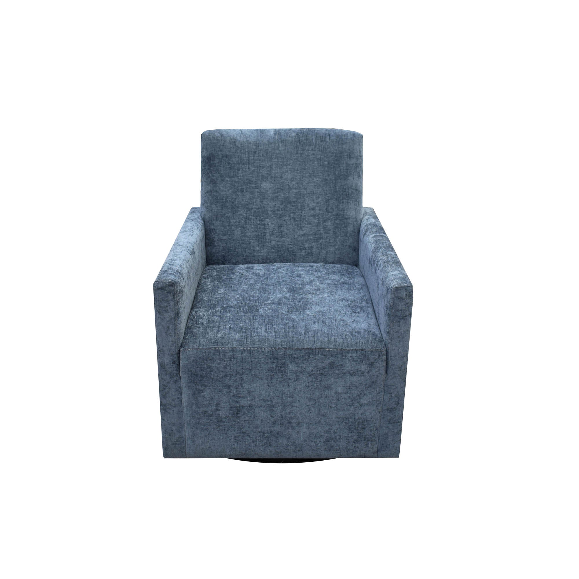 Riley Swivel Club Chair - Aqua Chenille