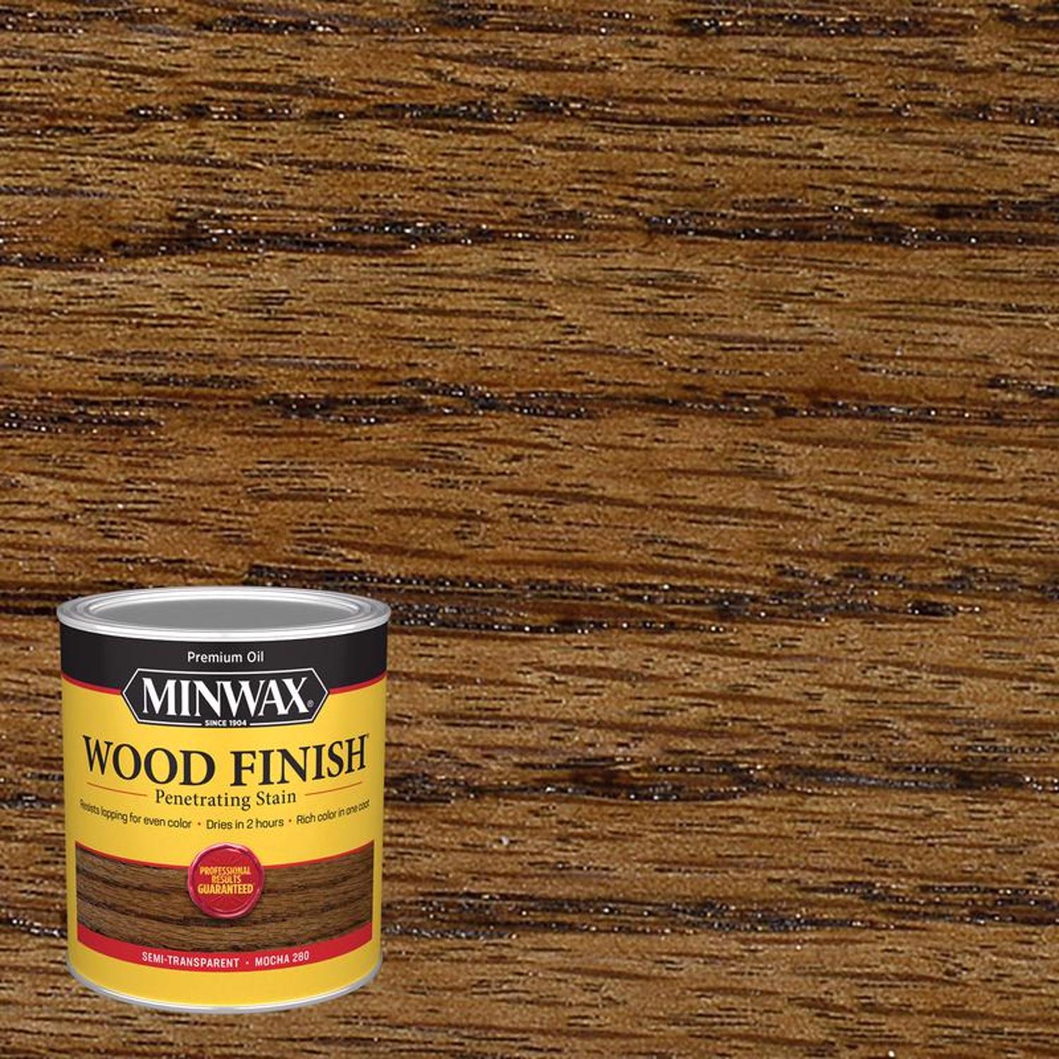 Minwax Wood Finish Semi-Transparent Mocha Oil-Based Penetrating Wood Stain 1 qt