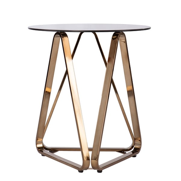 SEI Furniture Sawtelle Contemporary Champagne Glass Side Table