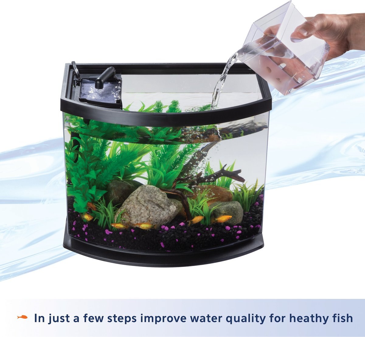 Aqueon LED MiniBow SmartClean Fish Aquarium Kit