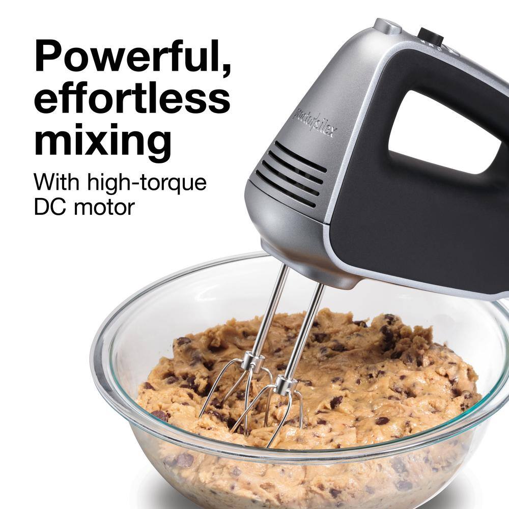 Proctor Silex 5-Speed Black and Silver Hand Mixer with Power Boost 62501