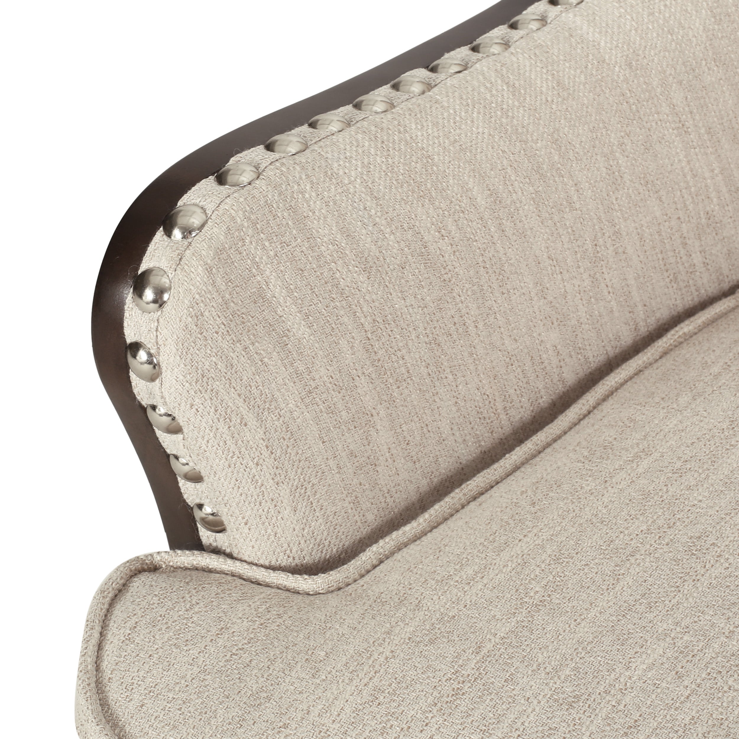 Jett Contemporary Upholstered Accent Chair with Nailhead Trim