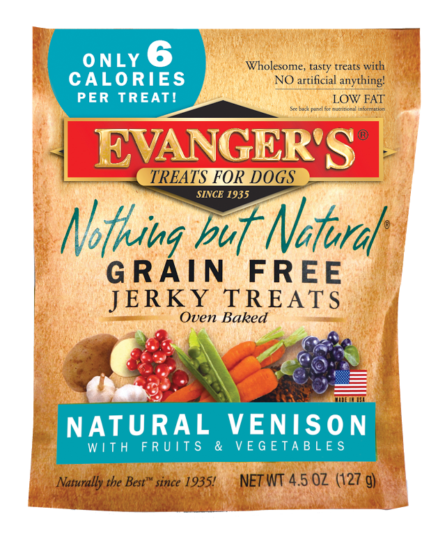 Evangers Grain Free Venison with Fruits and Veggies Jerky Dog Treats