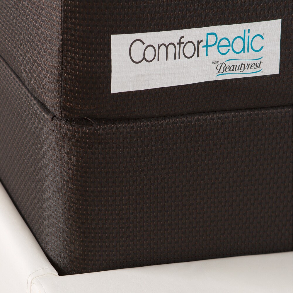 ComforPedic from Beautyrest Choose Your Comfort 10 inch Gel Memory Foam Mattress Set   White   White/Brown