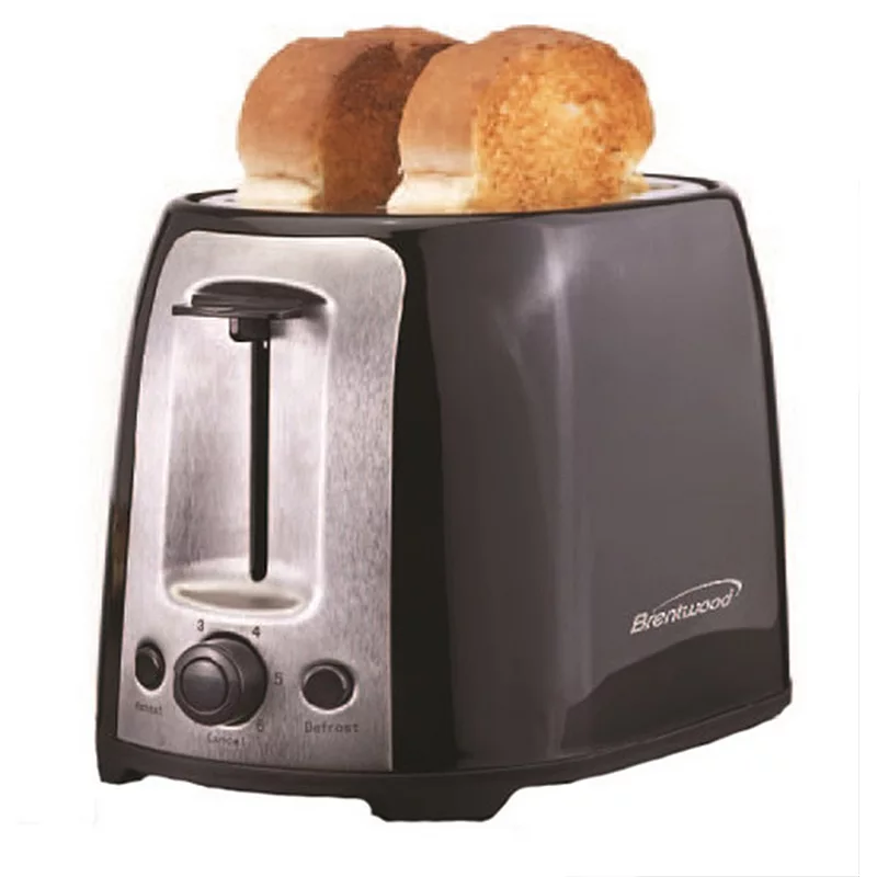 Brentwood  2 Slice Cool Touch Toaster in Black and Stainless Steel