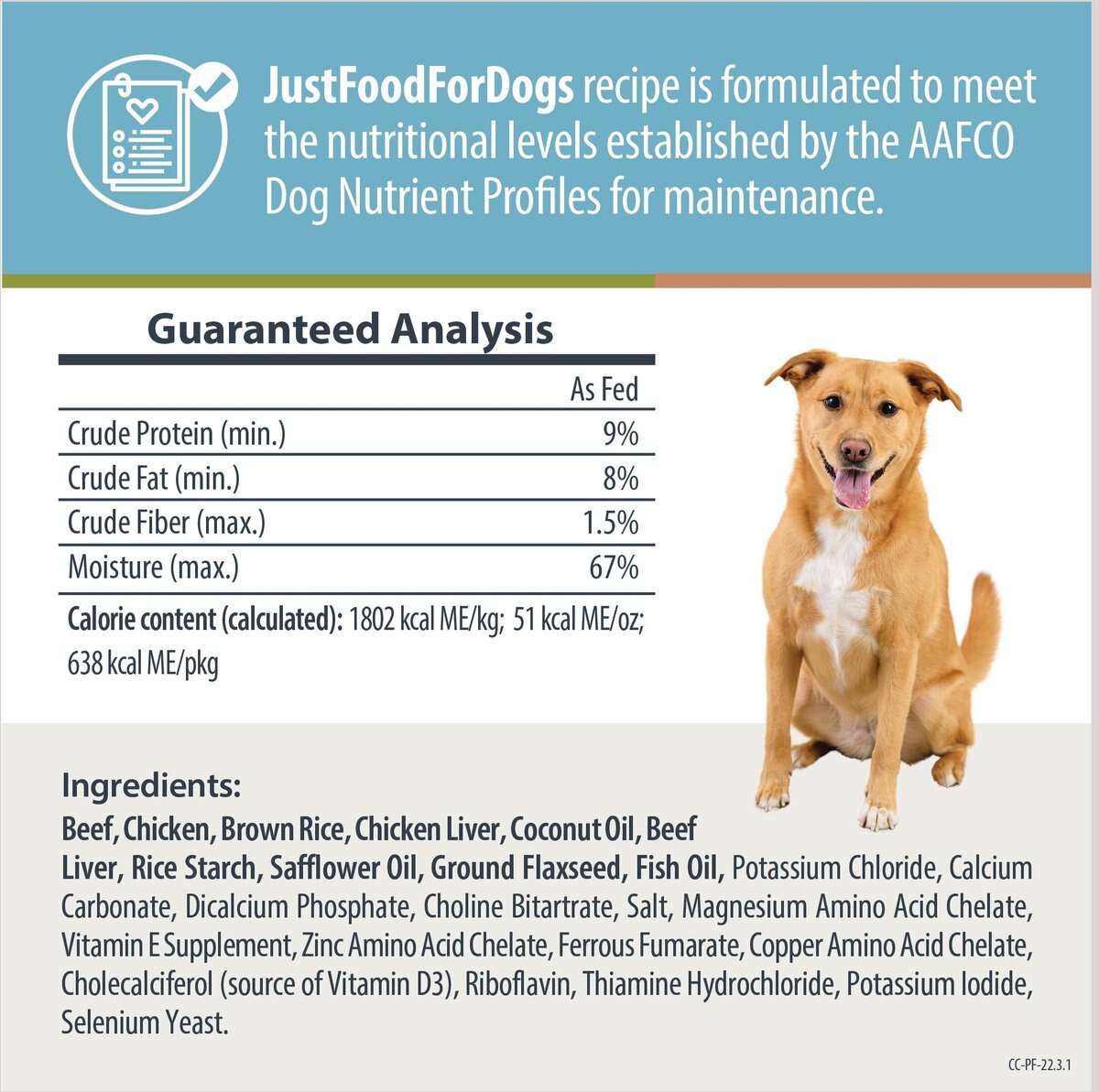 JustFoodForDogs Veterinary Diet PantryFresh Critical Care Support Shelf-Stable Fresh Dog Food， 12.5-oz pouch， case of 12