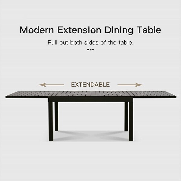 Large Extendable Aluminum Patio Dining Table for 68 Person