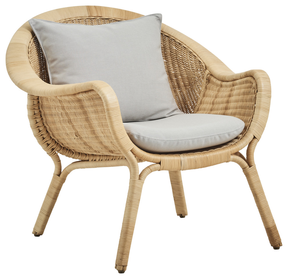 Nanna Ditzel Madame Chair Natural Sunbrella Sailcloth Seagull Cushions   Midcentury   Armchairs And Accent Chairs   by Sika Design  Houzz