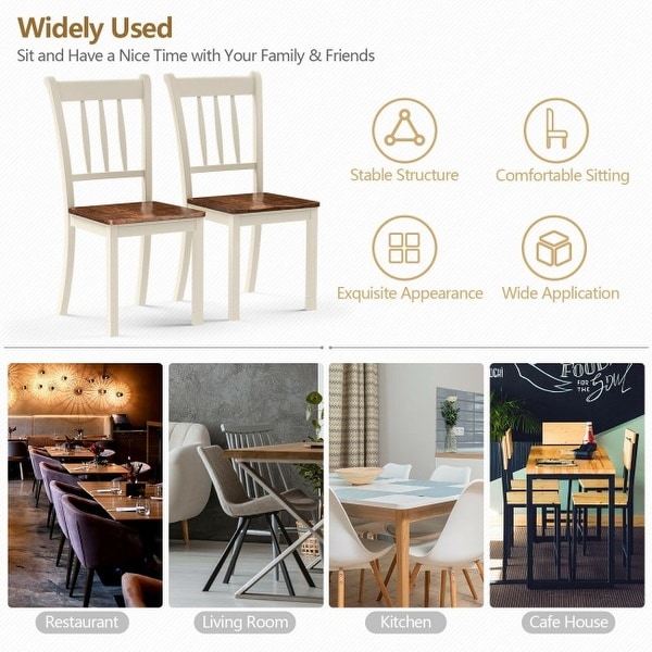 2 Pieces Solid Whitesburg Spindle Back Wood Dining Chairs - 18