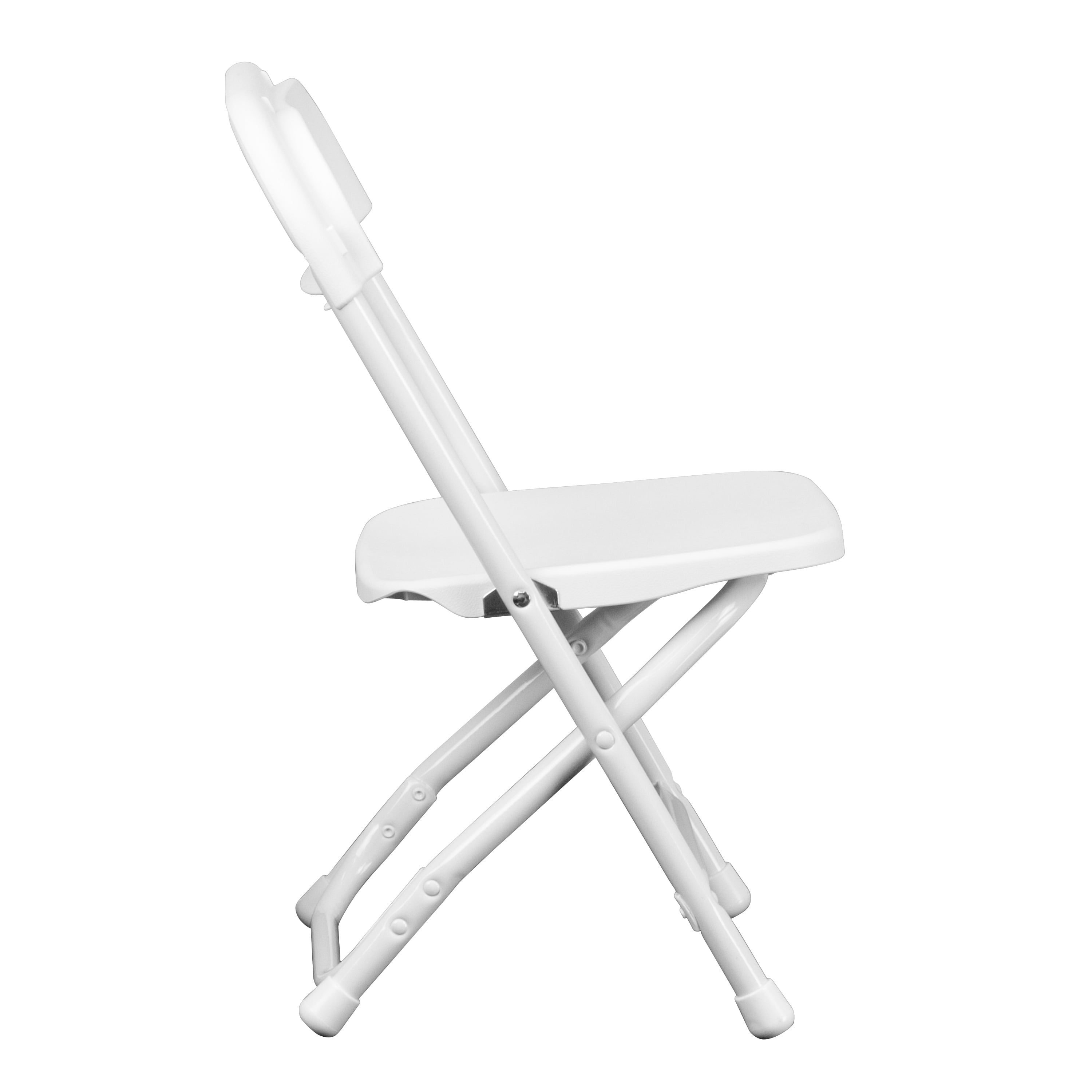 Emma + Oliver 2 Pack Kids White Plastic Folding Chair