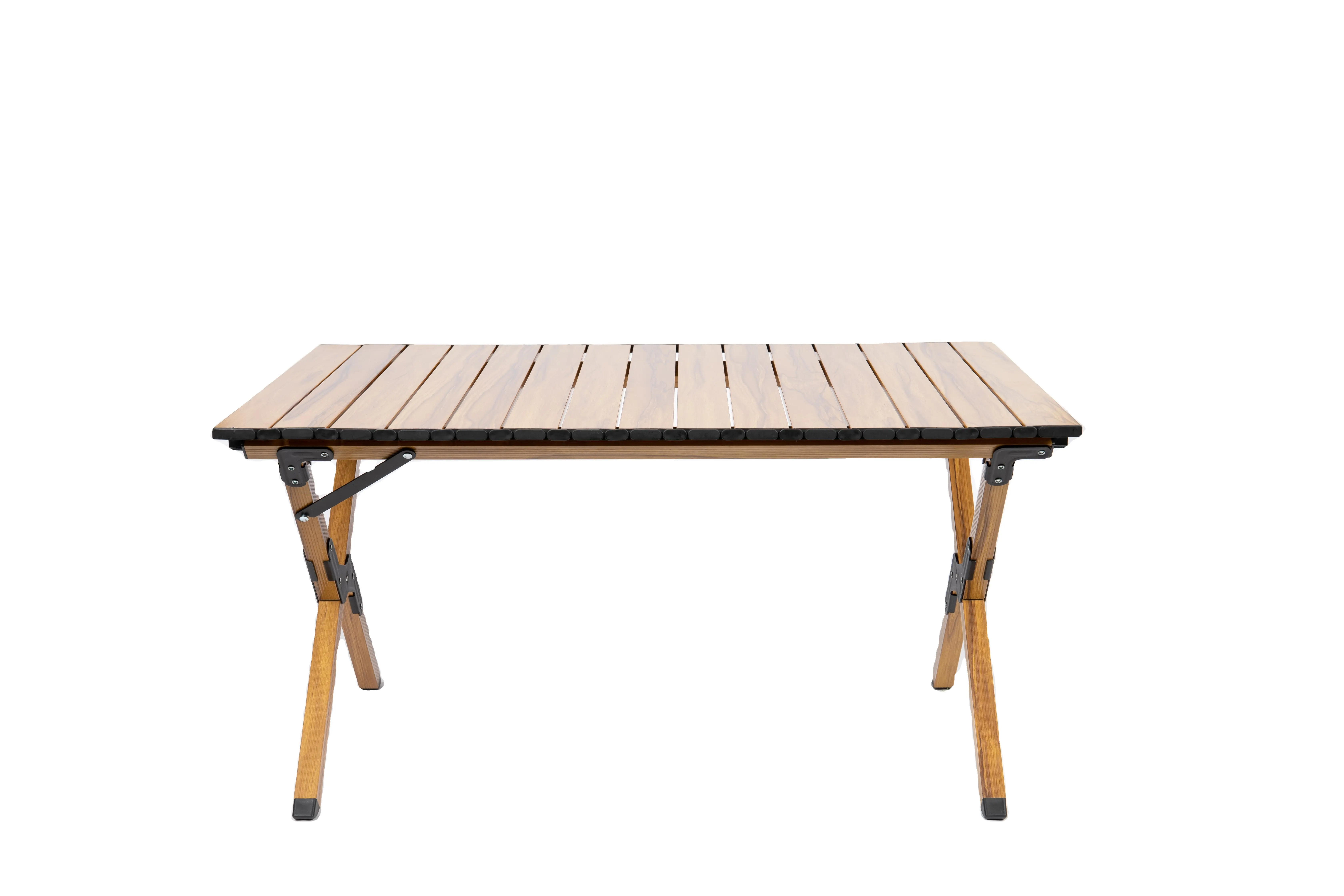 2023 New Arrival Middle Size Top Quality Portable Outdoor Picnic Camping Foldable Wooden Roll Up Folding Table