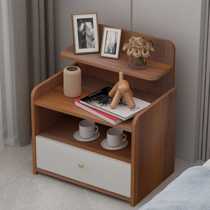 Mid Century Modern Nightstand Brown