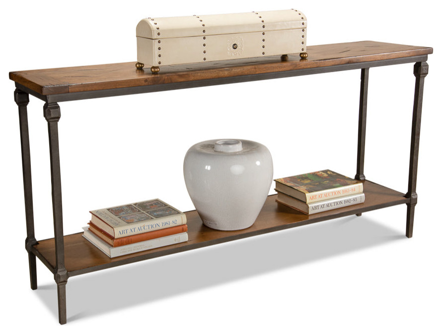 Huntsman Console Table With Shelf Wood and Iron Frame   Transitional   Console Tables   by Sideboards and Things  Houzz