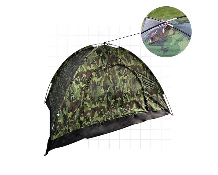 Factory Outlet Zelt Waterproof Foldable 1 Person Camouflage Lightweight Backpacking Camping Outdoor Tent For Three 3 Season