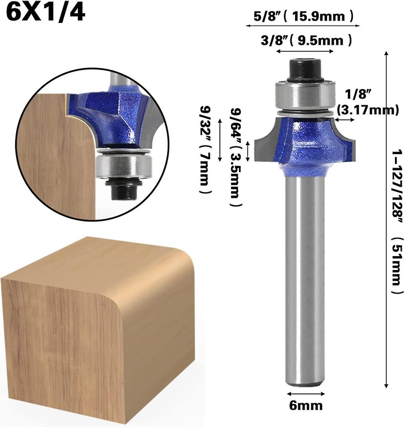 1 Piece Face Mill 6mm Shank Mill Cutter Cutting Tool Mill Woodworking Tool (cutting Edge Length: 1)