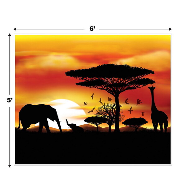 Beistle 53046 Safari Insta Mural  complete wall de...