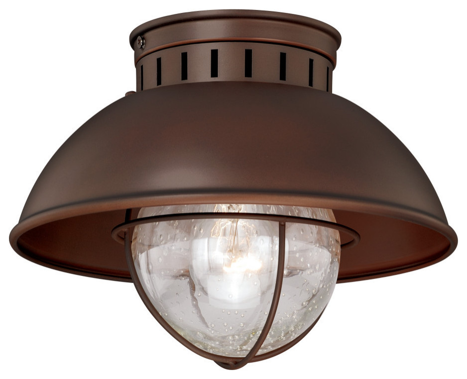 Harwich 10 quotOutdoor Flush Mount Light   Traditional   Outdoor Flush mount Ceiling Lighting   by Vaxcel  Houzz