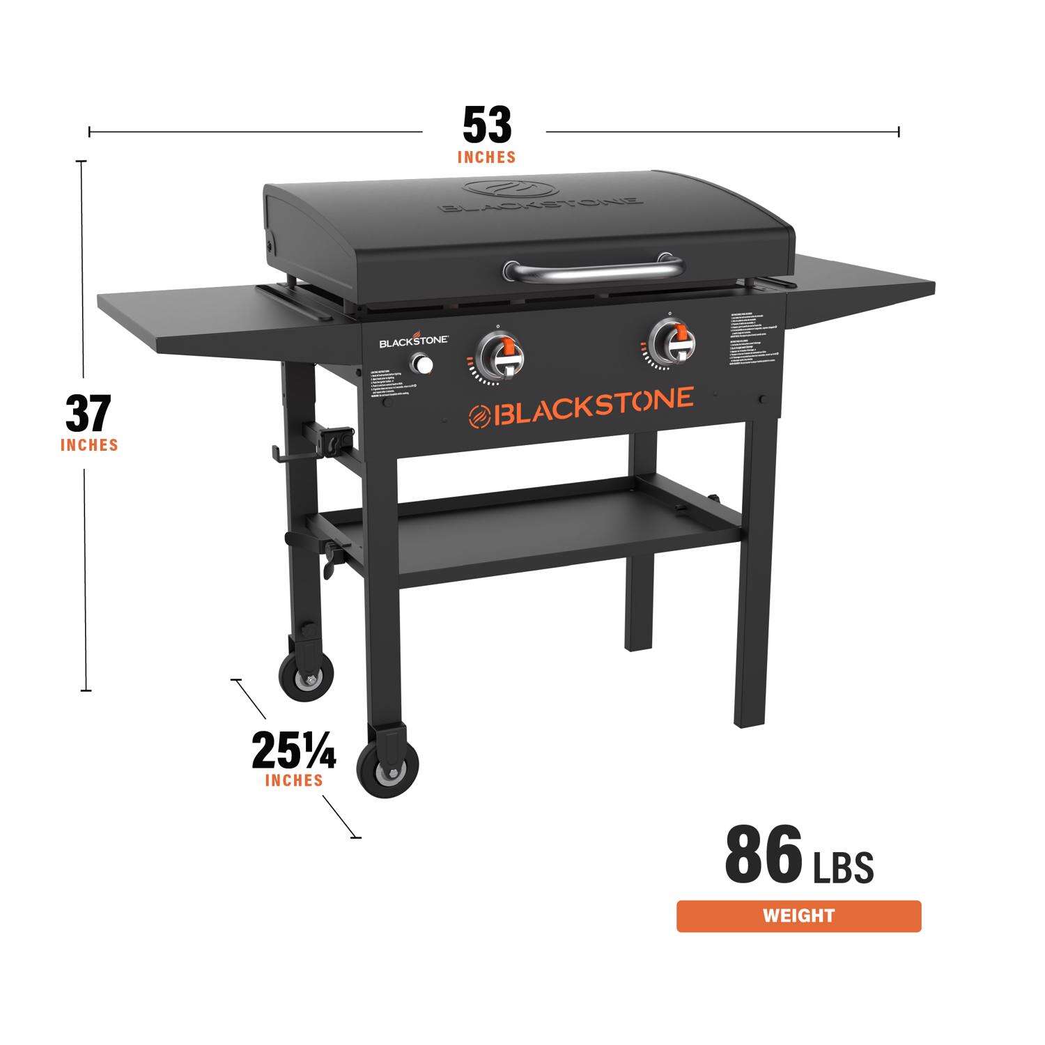 Blackstone 2 Burner Liquid Propane Outdoor Griddle Black w/Hood