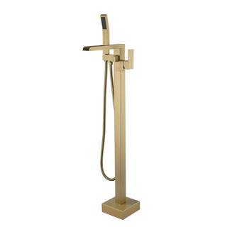 GIVING TREE Single-Handle Claw Foot Tub Faucet with Pressure-Balanced Control with Hand Shower in Gold RMHDFAUC0034