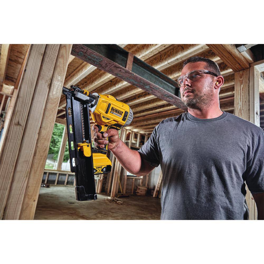 DW 20V MAX XR Lithium-Ion 21-Degree Cordless Framing Nailer Kit and Brushless 7-14 in. Circular Saw (Tools Only) DCN21PLM1W570B