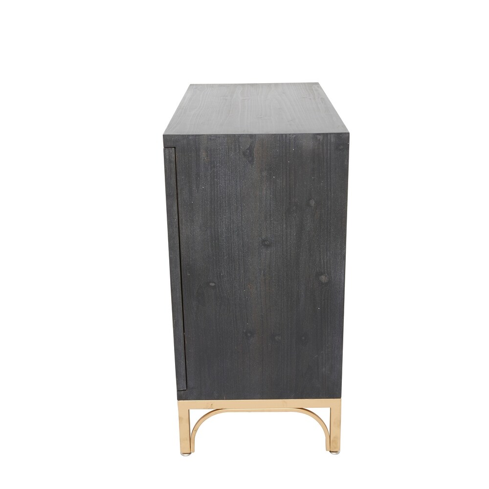 Black Wood Contemporary Cabinet   32 x 16 x 32