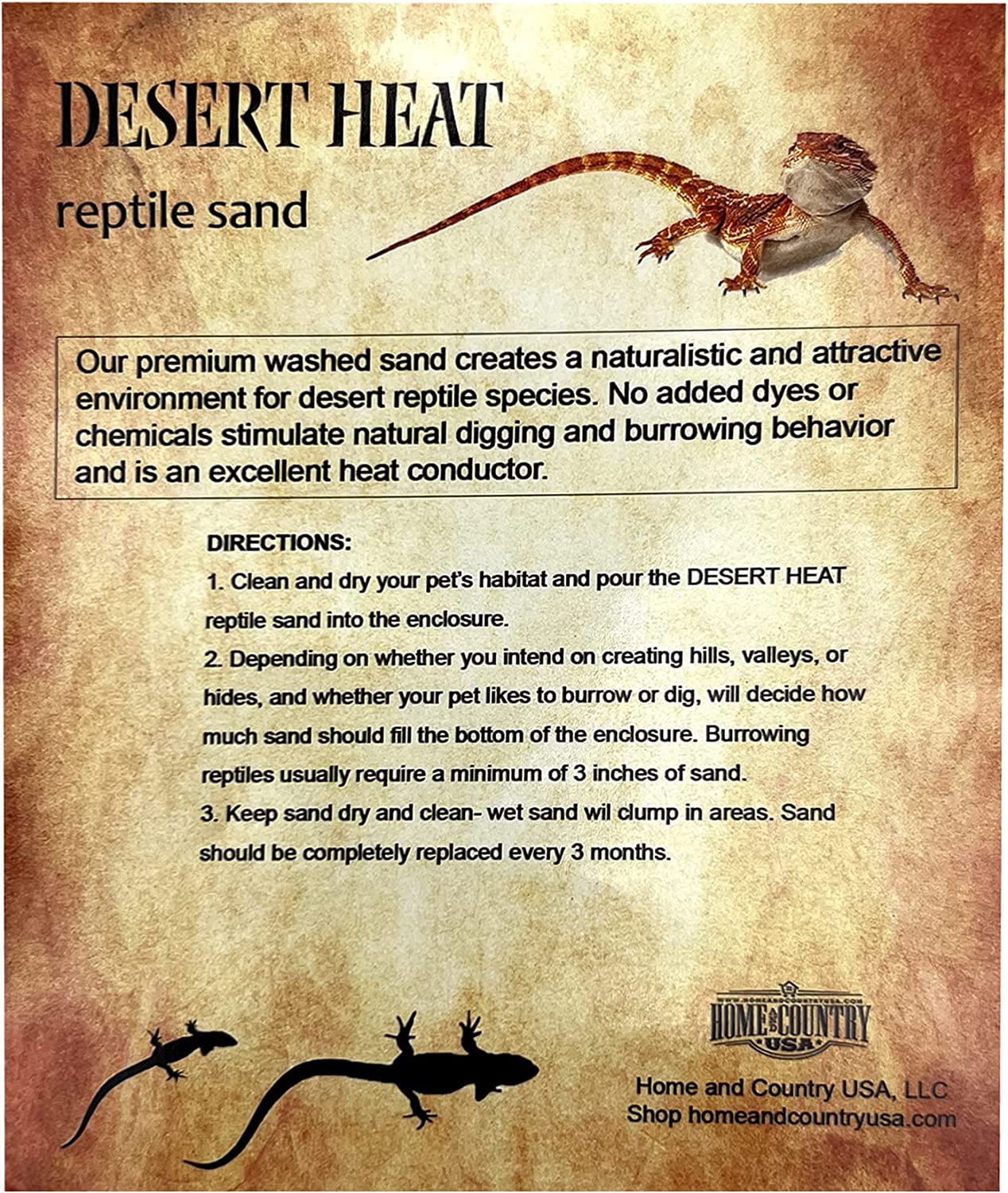 Desert Heat Reptile Sand (10 Pounds) - Perfect for Both a Hamster Sand and Reptile Sand Usage. Designed for Multiple Species Including The Bearded Dragon