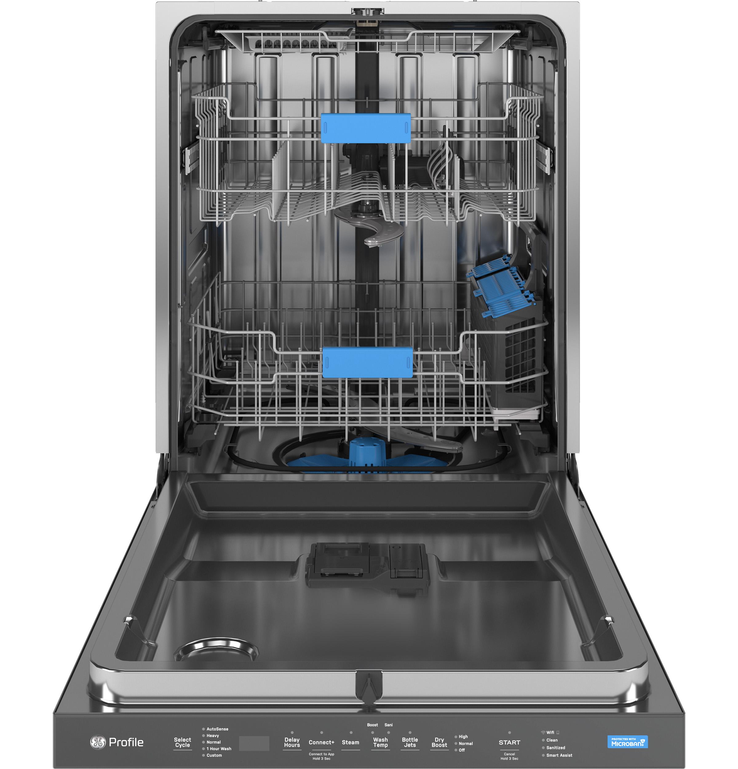 Ge Appliances PDP715SYVFS Ge Profile™ Fingerprint Resistant Top Control With Stainless Steel Interior Dishwasher With Microban™ Antimicrobial Protection With Sanitize Cycle