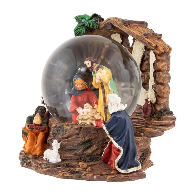 Holy Family Christmas Nativity Musical Water Globe