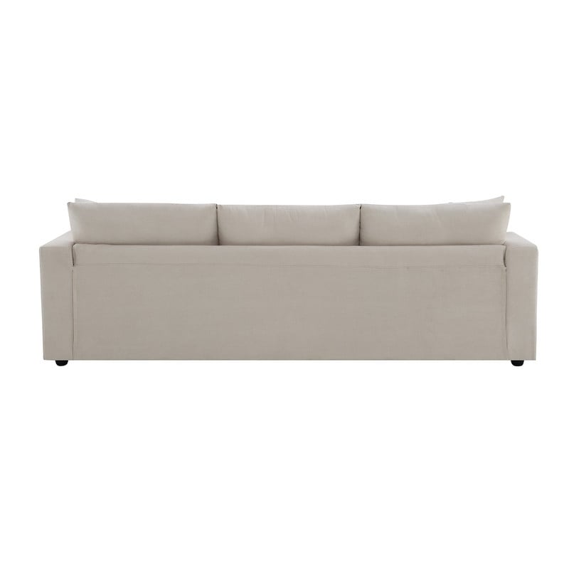 Convertible Sectional Sofa Couch  4 Seat L Shaped Sofa with Ottoman and 2 Free Pillows  Modern Sofa Couch for Living Room