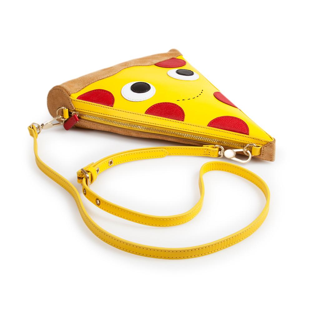 Yummy World Leather Pizza Clutch Purse Bag