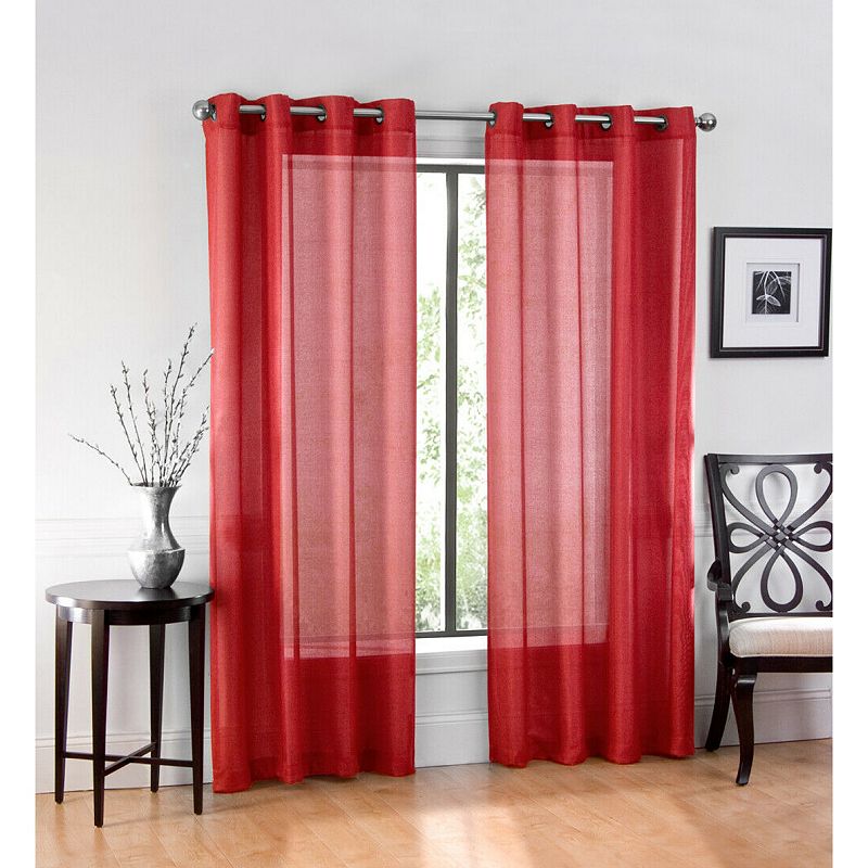 Kate Aurora Basic Home Custom Sheer Voile Grommet Top Window Curtains