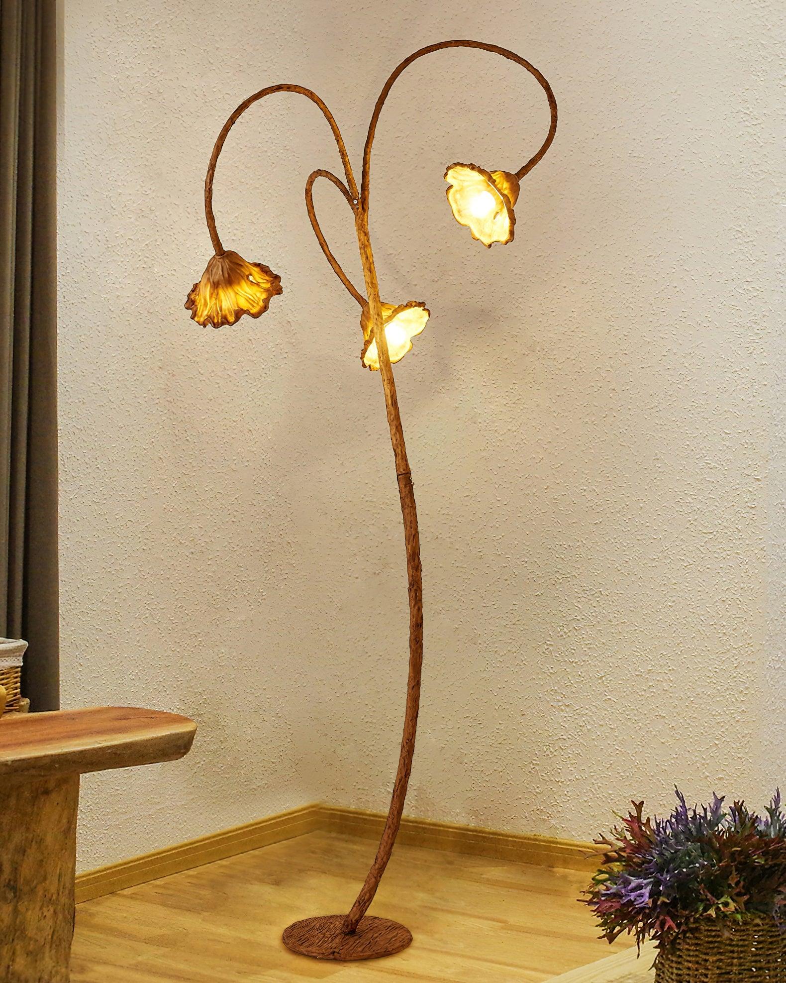 Artistic Lotus Leaf Floor Lamp