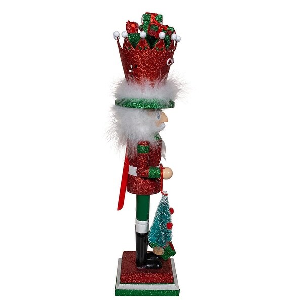 Kurt Adler 18Inch Hollywood Nutcrackers Red and Green with Presents Crown Nutcracker