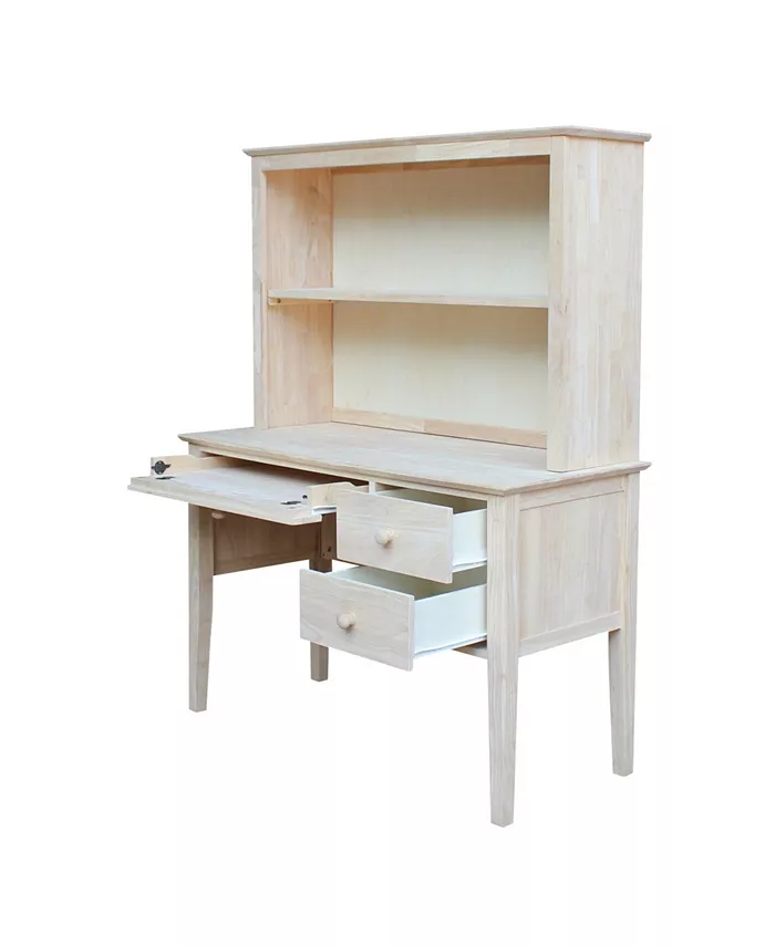 International Concepts Brooklyn Desk with Hutch