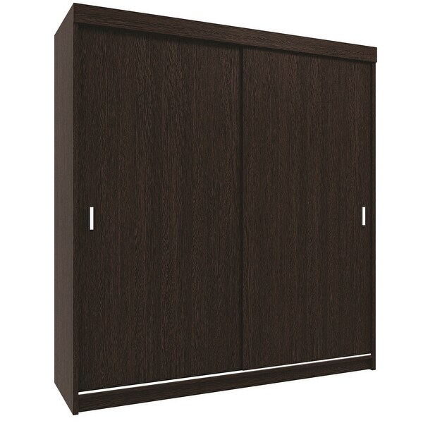 Hicksville Modern Wooden Wardrobe - Armoire - 80 Inch Wide - - 36337949