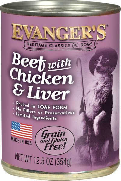 Evanger's Classic Recipes Beef with Chicken and Liver Grain-Free Canned Dog Food