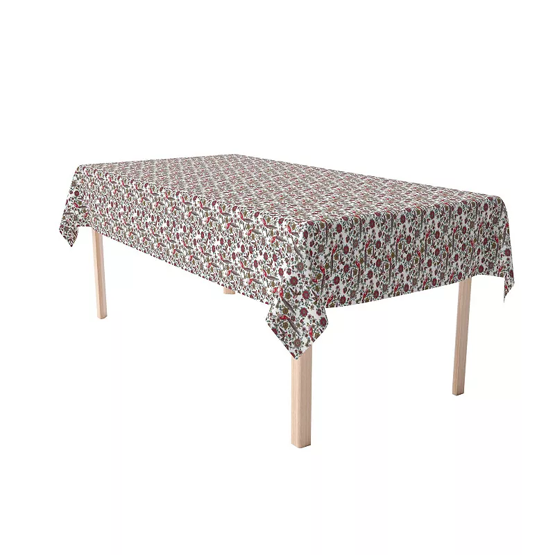 Rectangular Tablecloth， 100% Cotton， 52x104， Floral 52