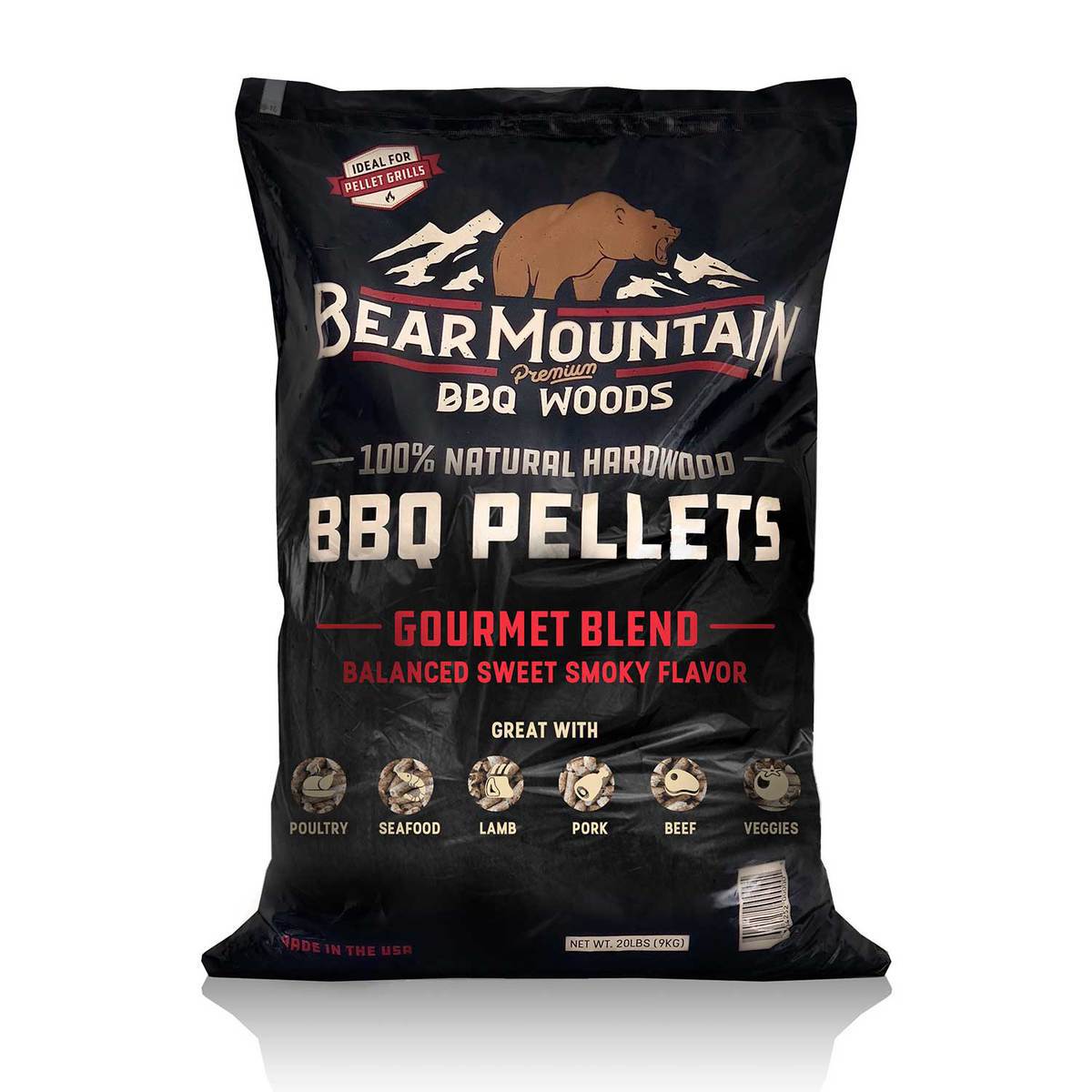 Bear Mountain BBQ Wood Pellets Gourmet BBQ Craft Blends  20lbs