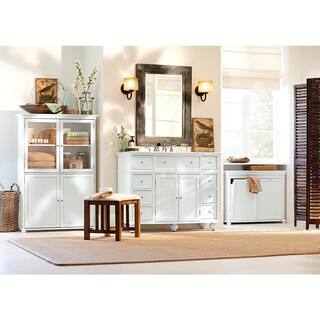 Home Decorators Collection Hampton Harbor 36 in. W x 14 in. D x 52-12 in. H Linen Cabinet in White BF-21014-WH