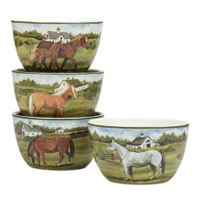 Certified International York Stables 4-pc. Ice Cream Bowl Set