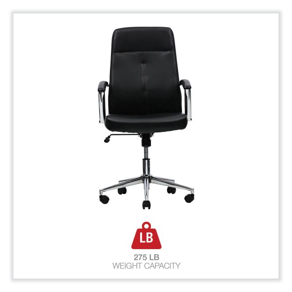 Workspace by Alera Leather Task Chair， Supports Up to 275 lb， 18.19