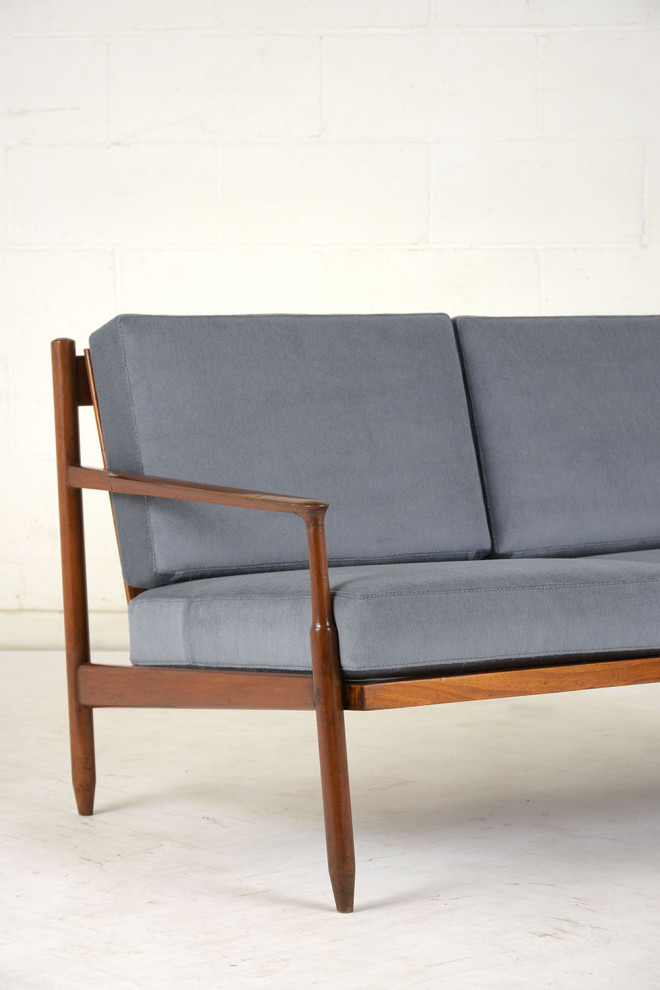 Consigned Brazilian Mid Century Modern Loveseat   Midcentury   Loveseats   by Castle Antiques  Houzz