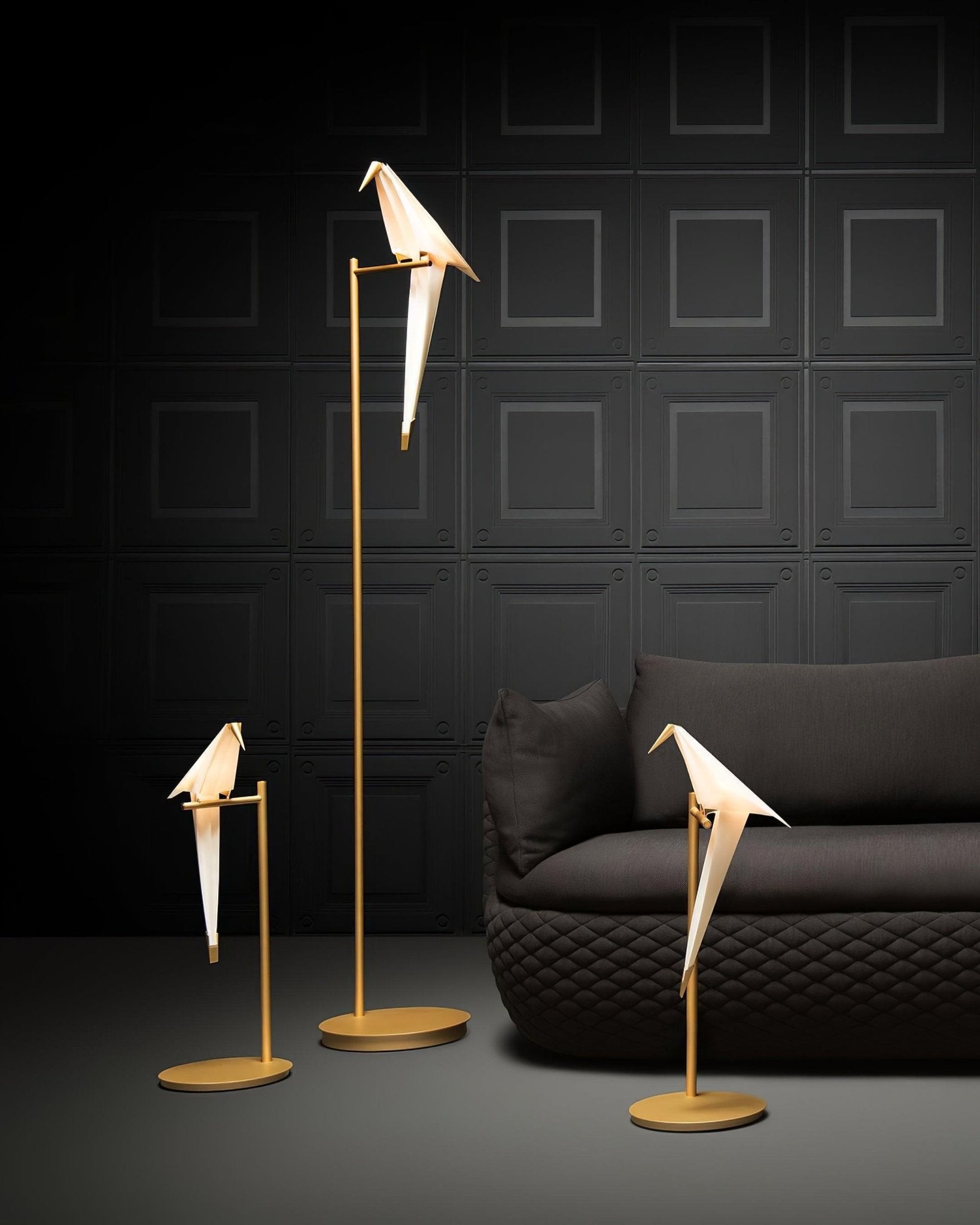 Paper Crane Bird Floor Lamp