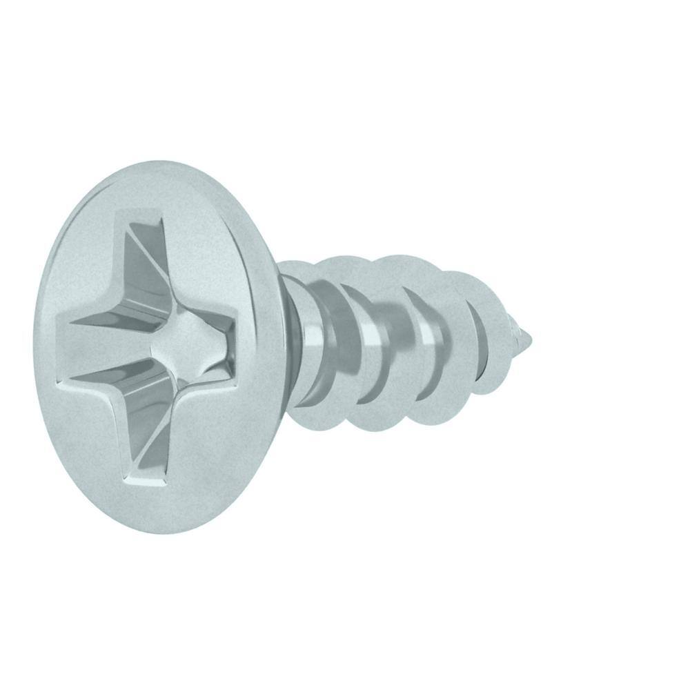 Everbilt #8 x 12 in. Zinc Phillips Flat Head Wood Screw (100-Pack) 822722