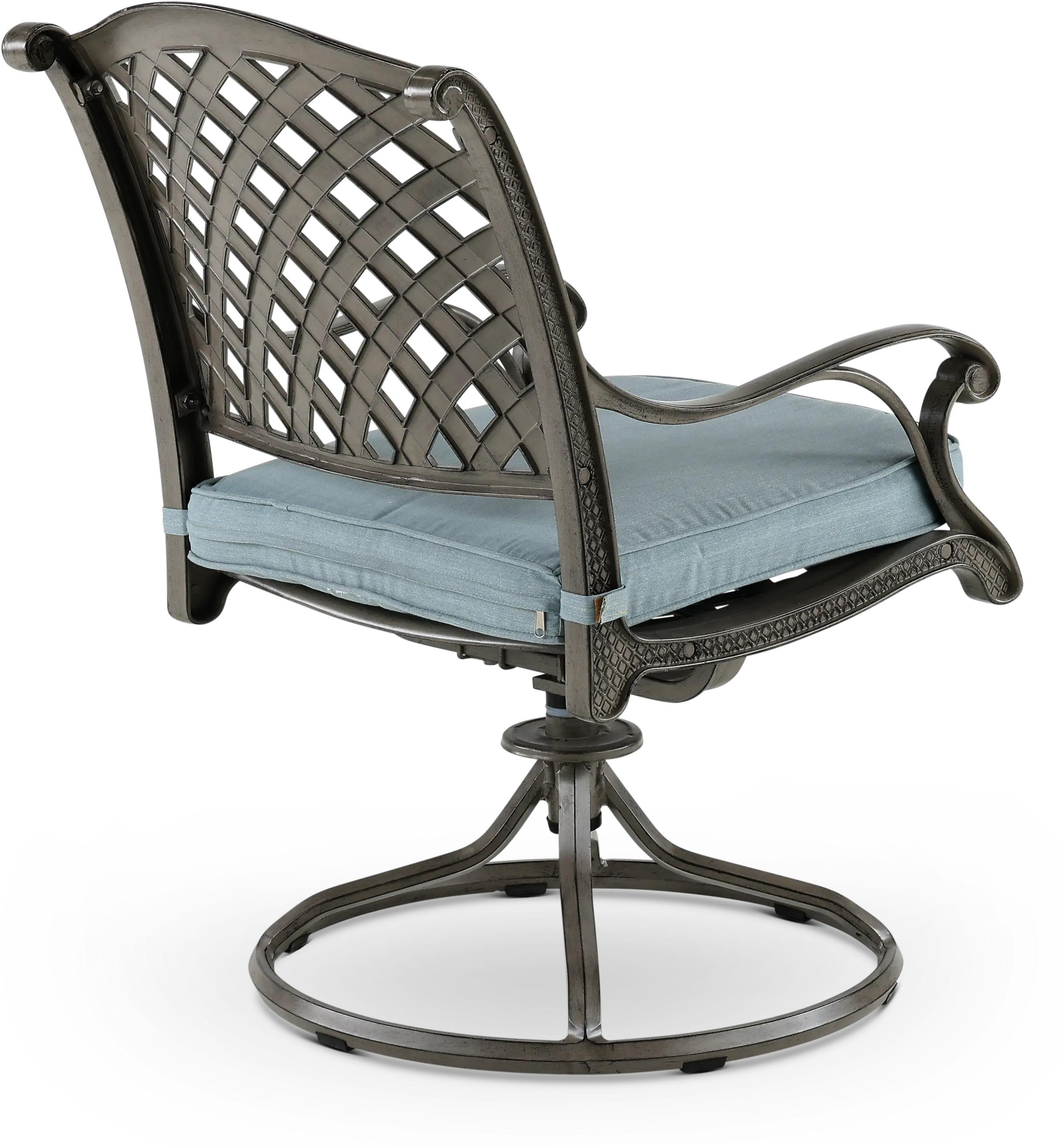 Macan Gray Metal Swivel Rocking Patio Chair