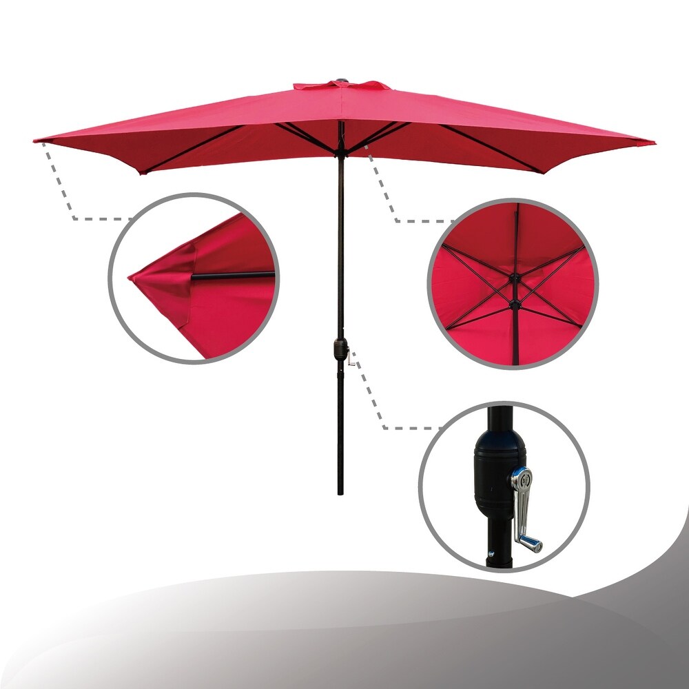 Maypex 10 X 6.5 Feet Rectangular Market Umbrella