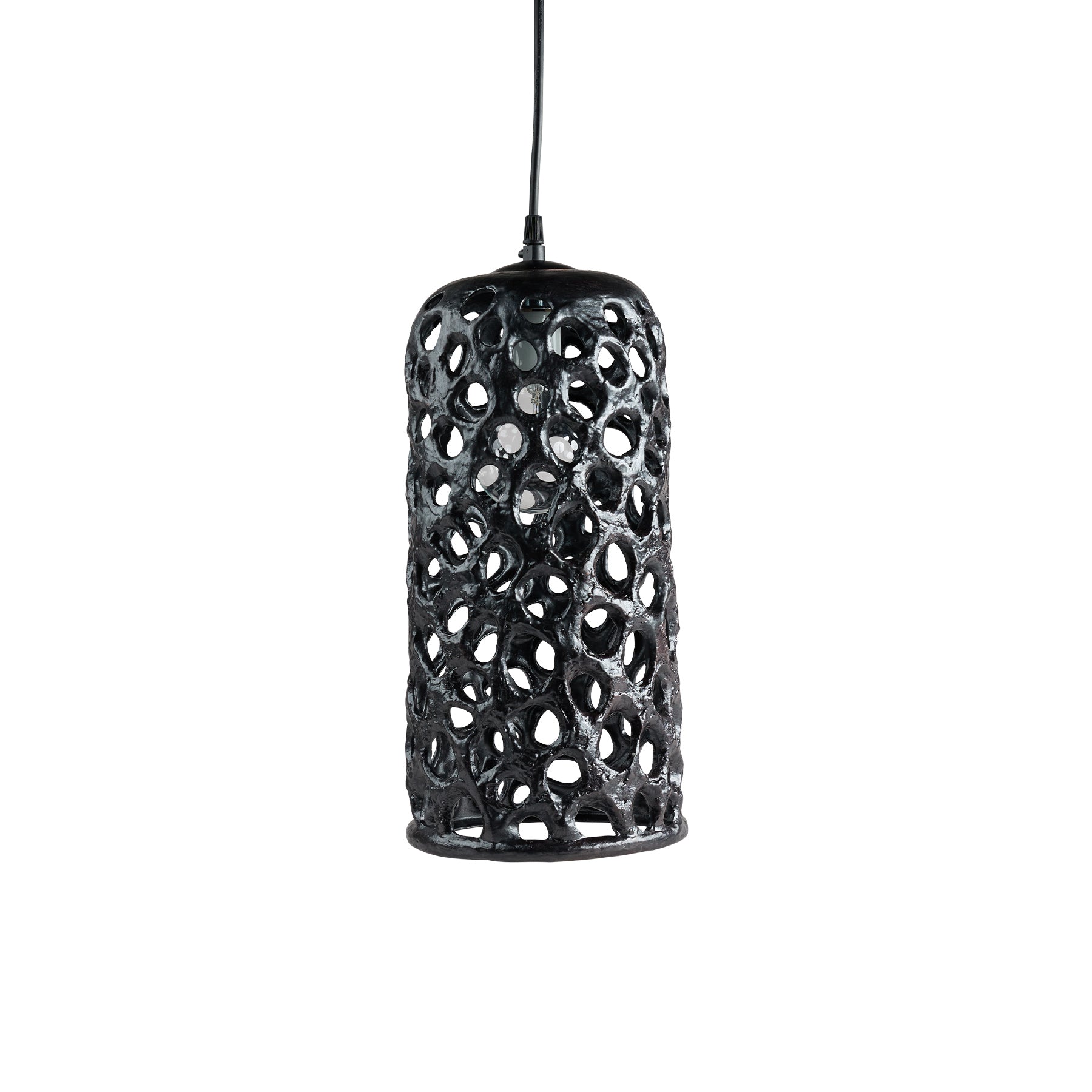 Large Cylinder Hanging Lantern in Black – Bold, Contemporary, and Timeless