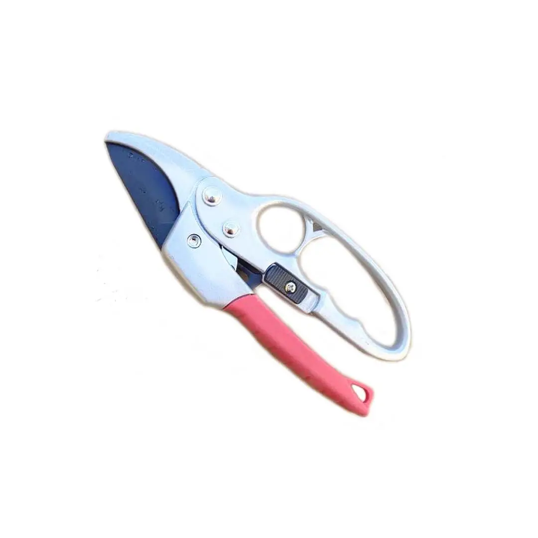 One Hand Garden Shears Gardening Hand Tools Tree Trimmers with Rubber Handles Pruning Scissors with Titanium Coated