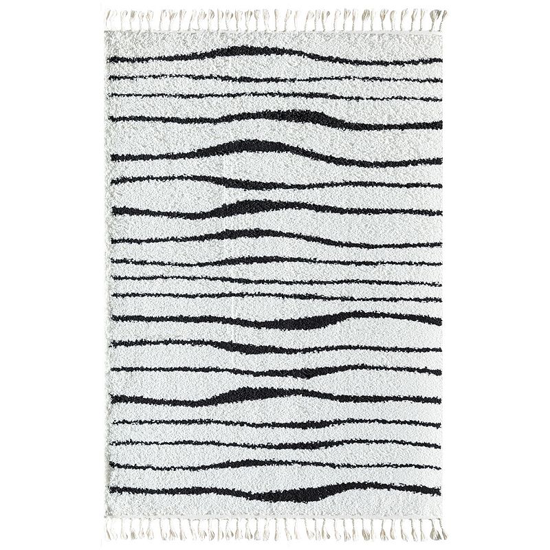 CosmoLiving Rugs America Cyprus Modern Stripe Daydream Area Rug